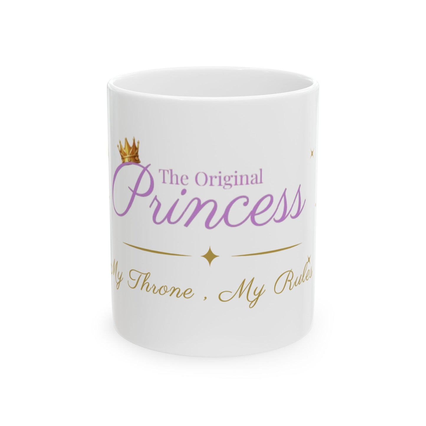 The Original Princess Ceramic Mug – 11oz & 15oz Coffee Cup with Crown Script